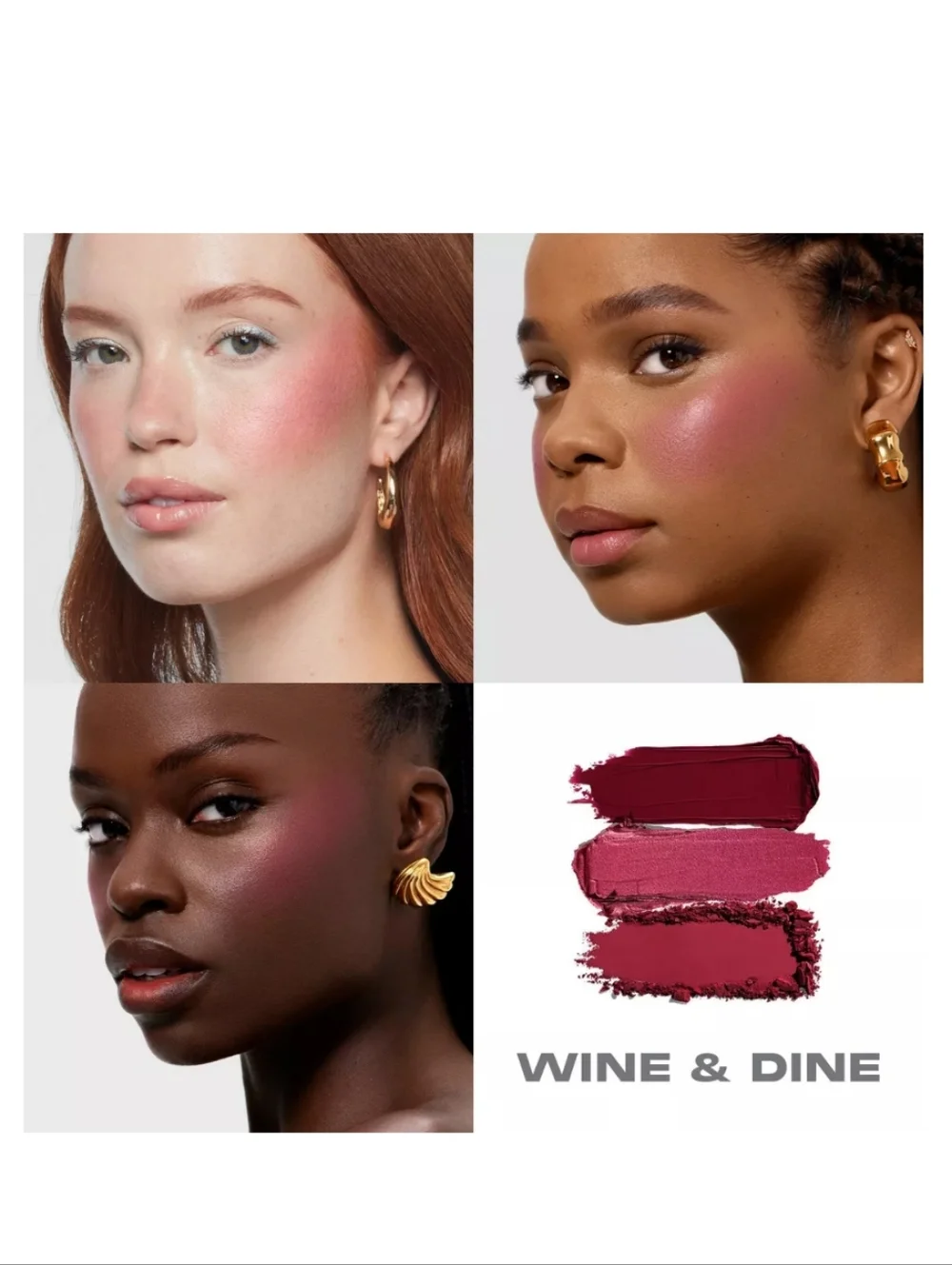 Morphe Cheek Thrills Multi-Finish Face Trio Shade: Wine & Dine (rich berry) 🆕